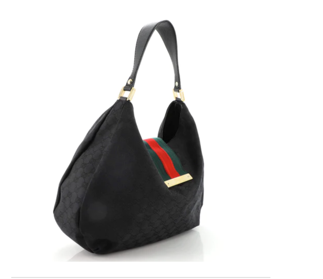 Gucci Monogram Caro Leather Canvas Shoulder Bag