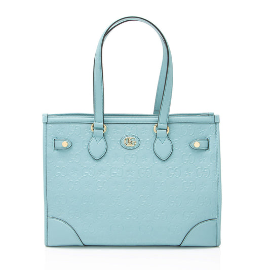 Gucci GG Leather Star Medium Tote