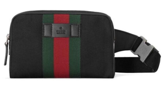 Gucci Monogram Nylon Leather Canvas Crossbody