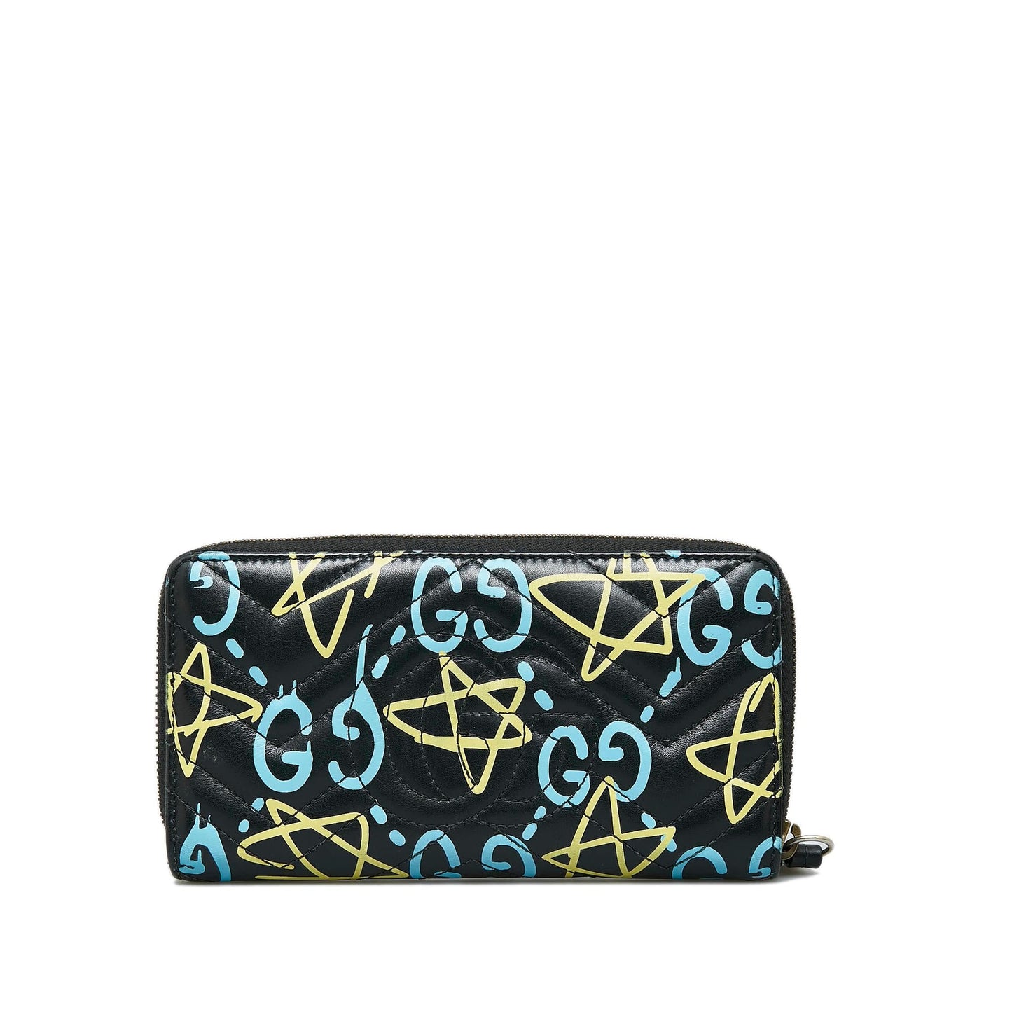 Gucci GG Marmont Ghost Leather Zip Around Wallet (SHG-d6GYxJ)
