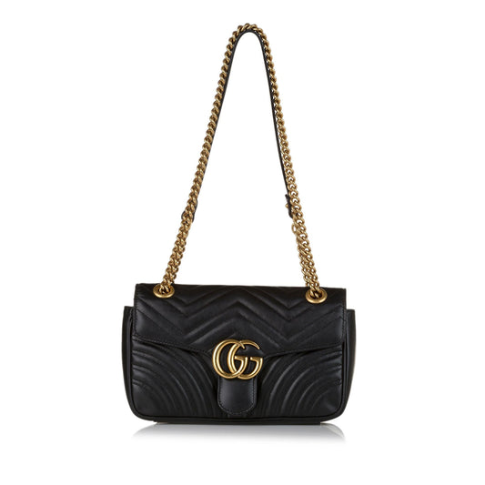 Gucci GG Marmont Leather Crossbody Bag (SHG-34307)