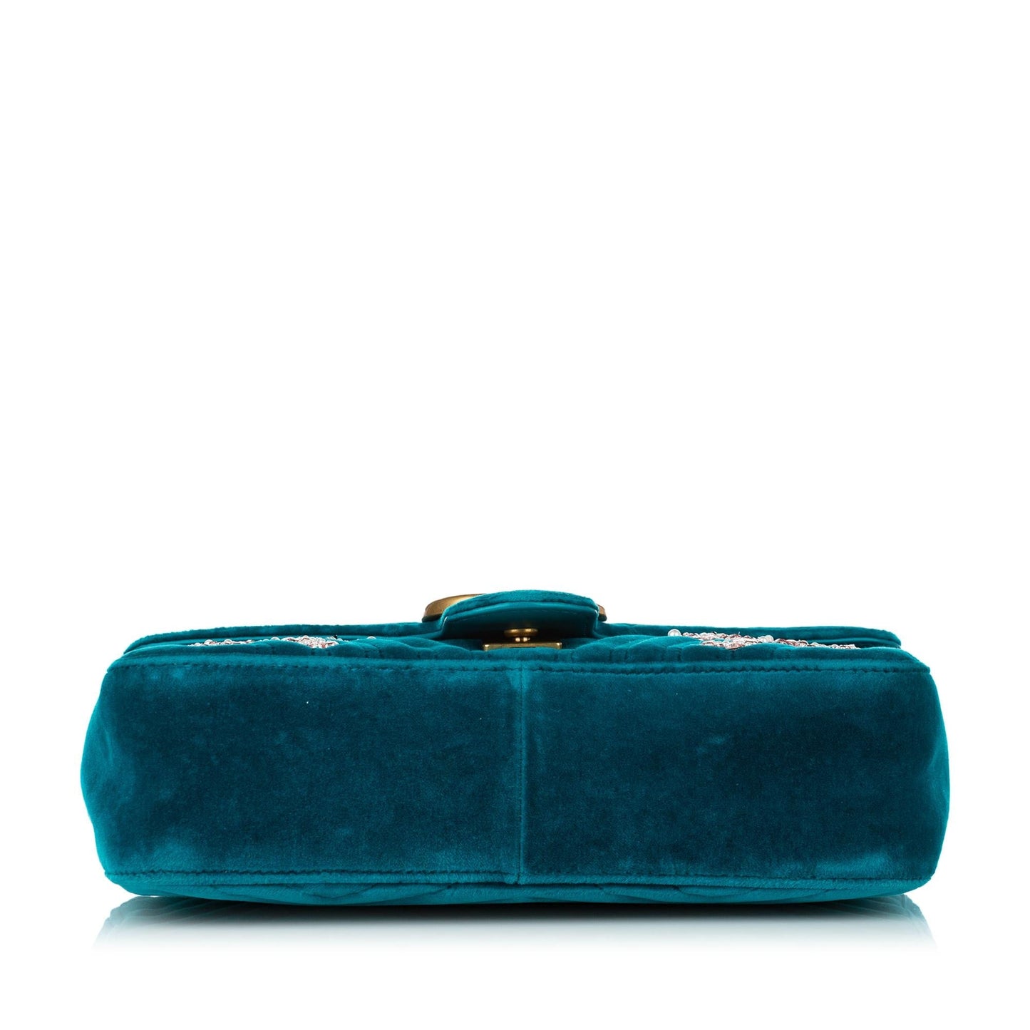 Gucci GG Marmont Matelasse Embellished Velvet Crossbody Bag (SHG-30293)