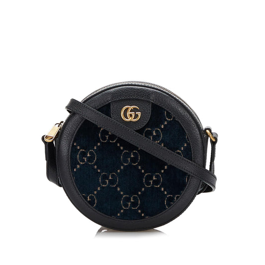 Gucci GG Marmont Round Velvet Crossbody Bag (SHG-zcr70n)