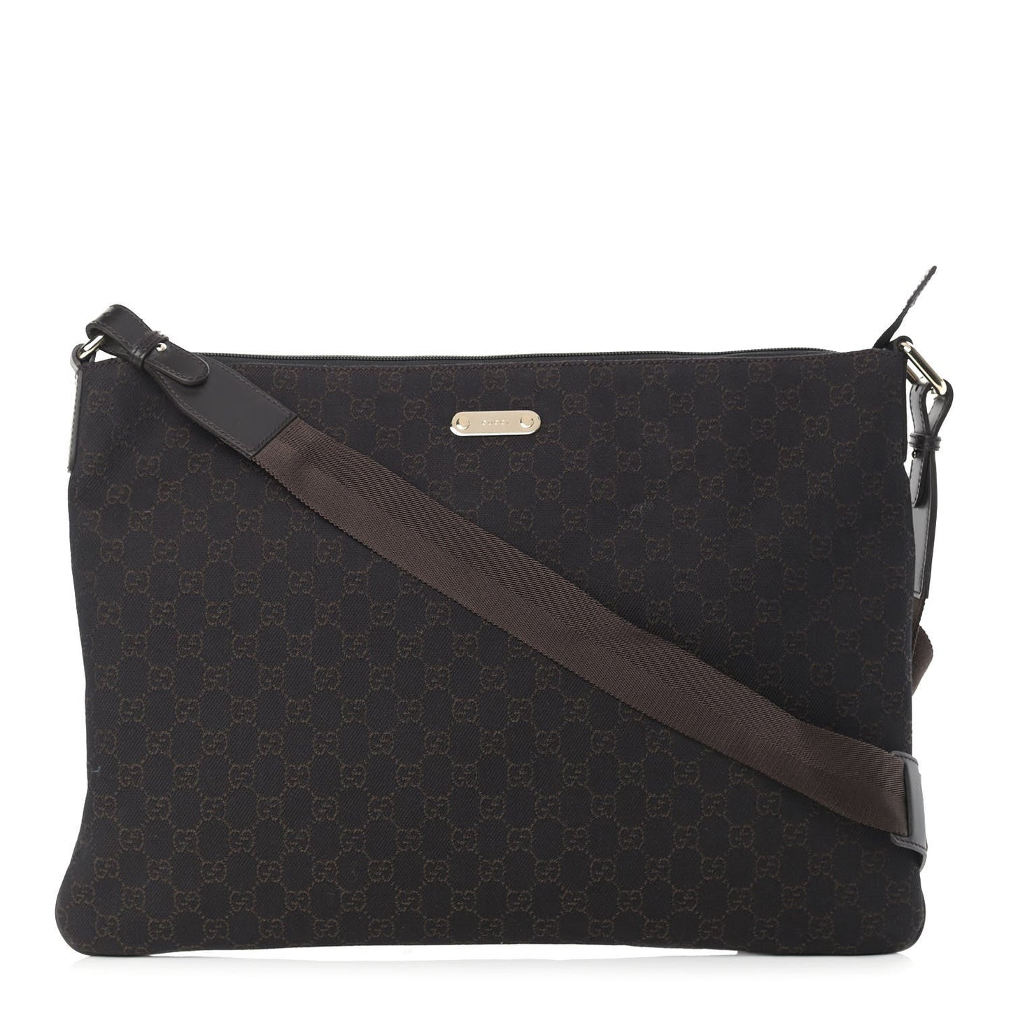 Gucci Monogram Nylon Leather Canvas Shoulder Bag