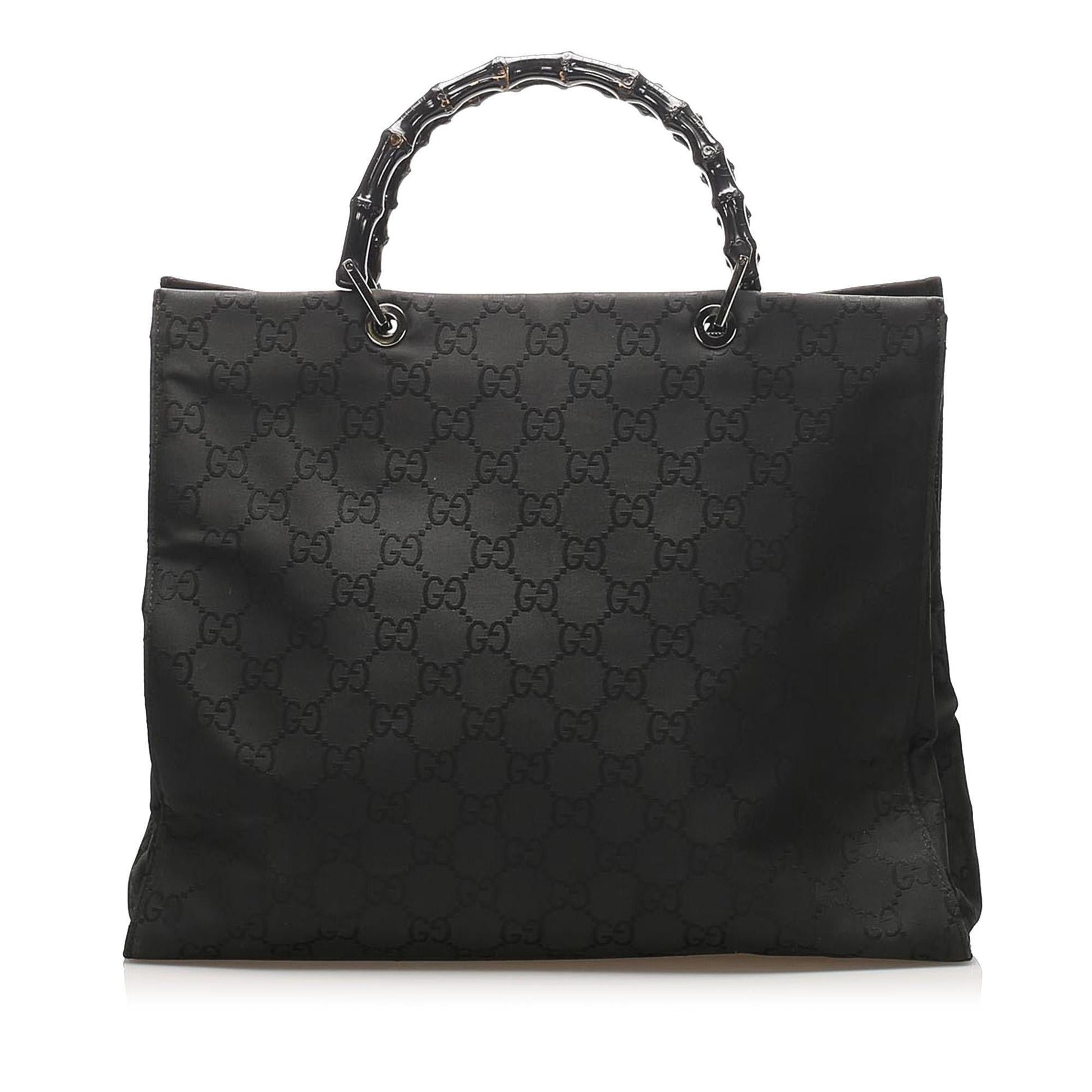 Gucci Bamboo Nylon Monogram Tote Style 2