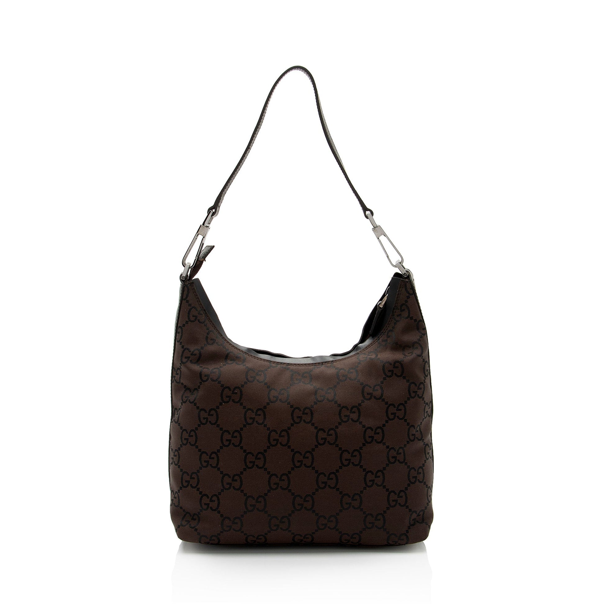 Gucci Nylon Leather Canvas Shoulder Bag