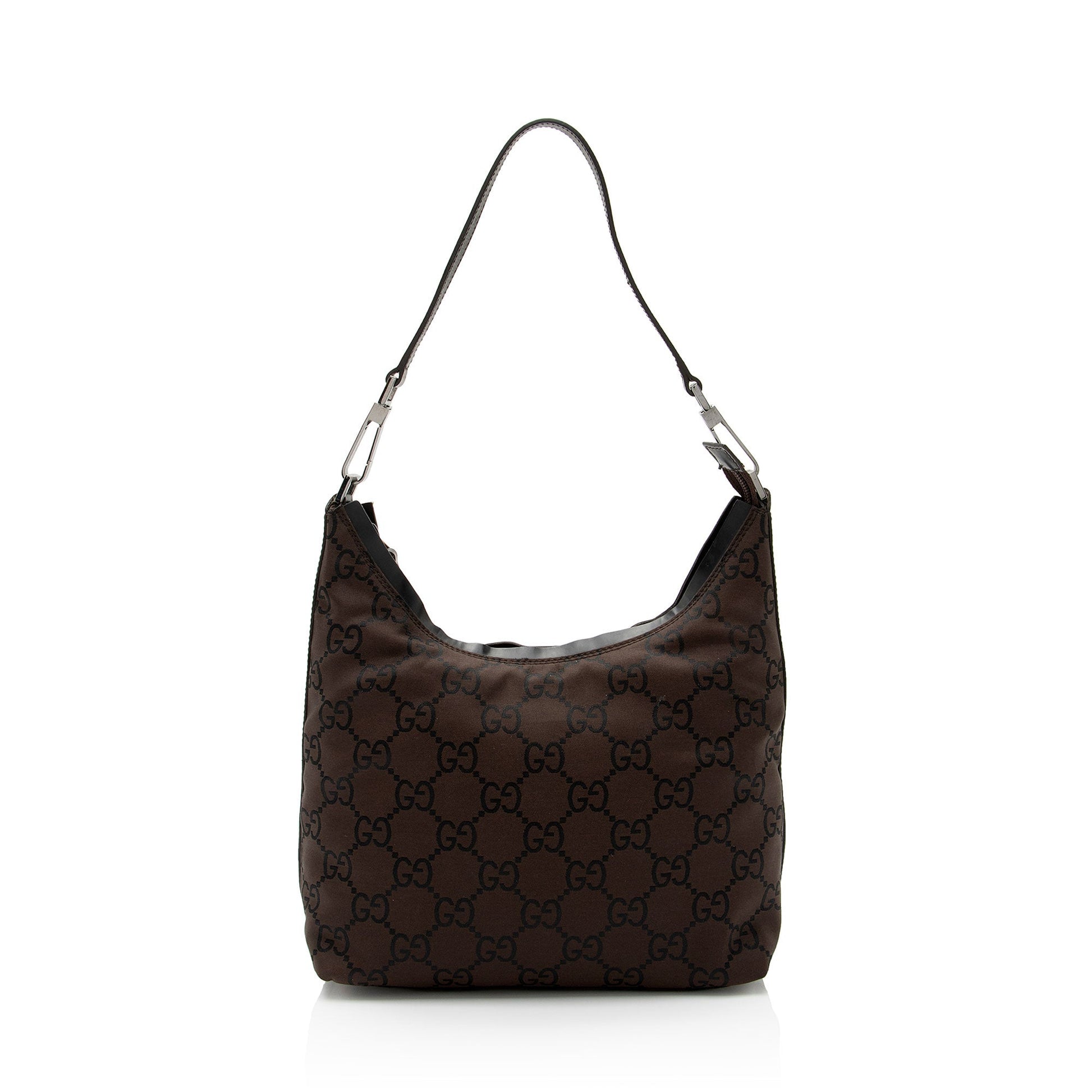 Gucci Nylon Leather Canvas Shoulder Bag