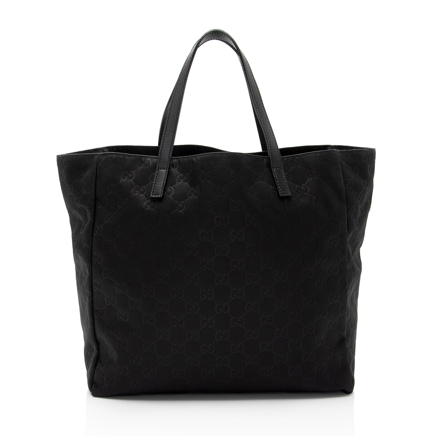 Gucci Nylon Leather Canvas Tote