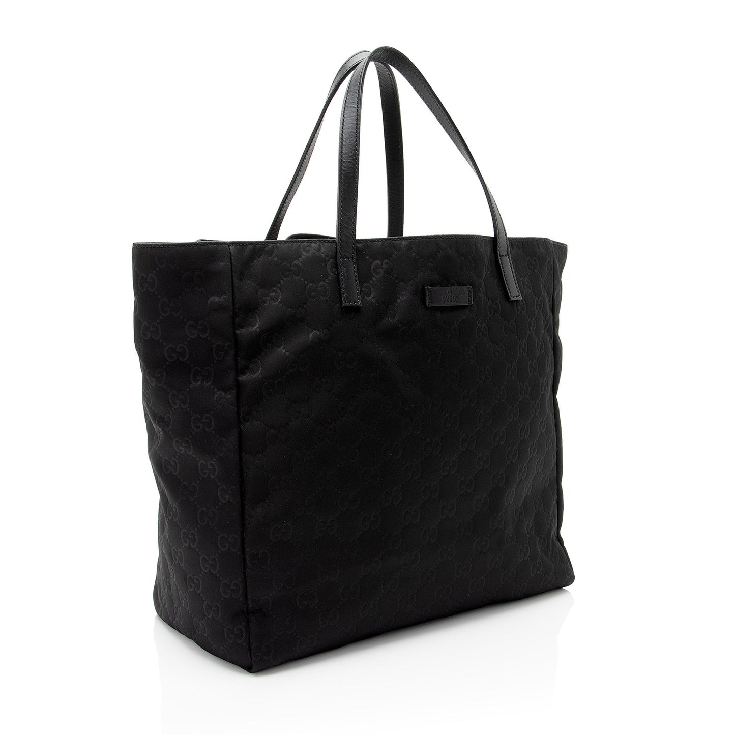 Gucci Nylon Leather Canvas Tote