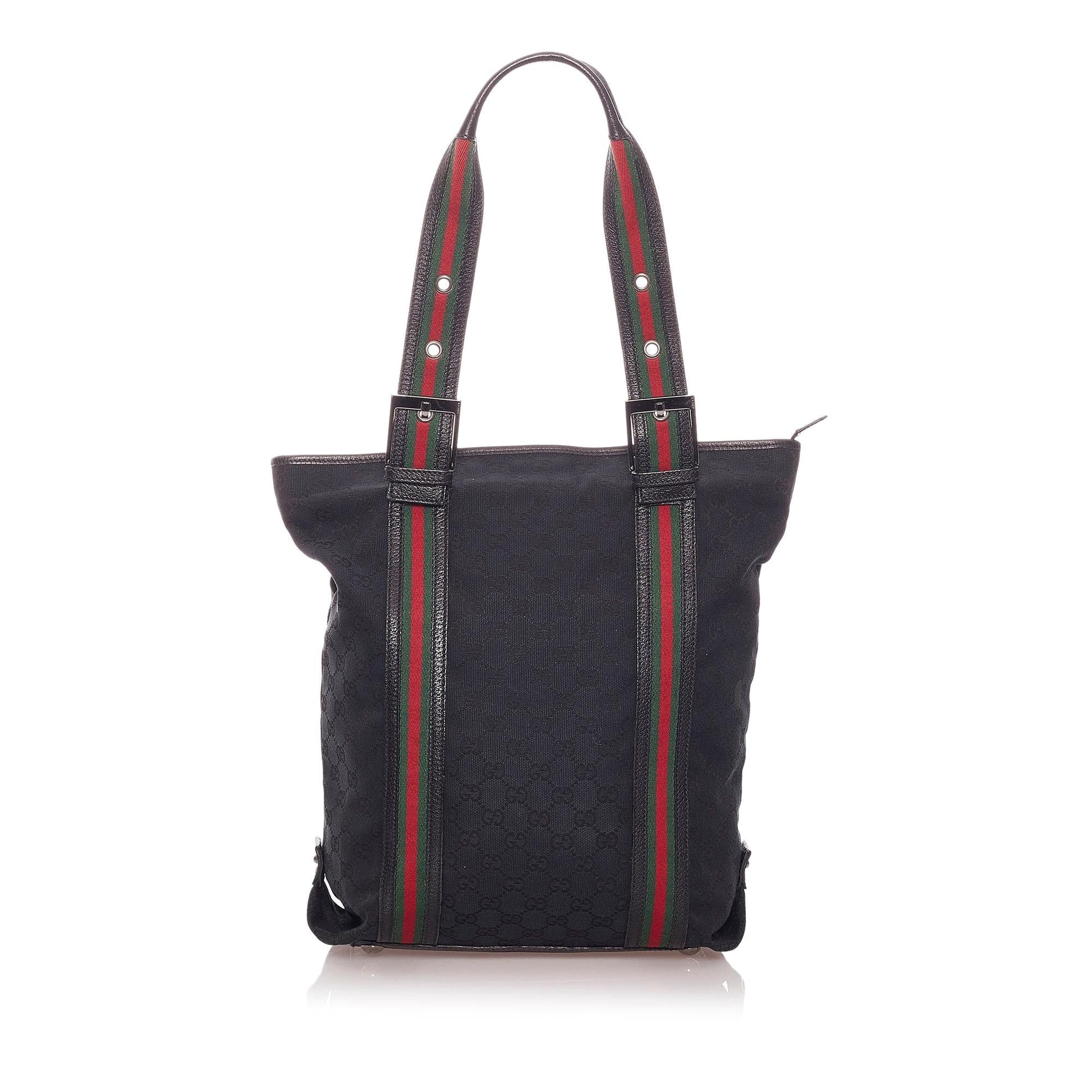 Gucci Web Nylon Tote Style 2
