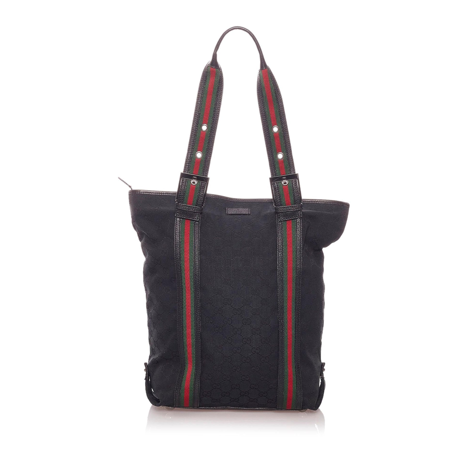 Gucci Web Nylon Tote Style 2