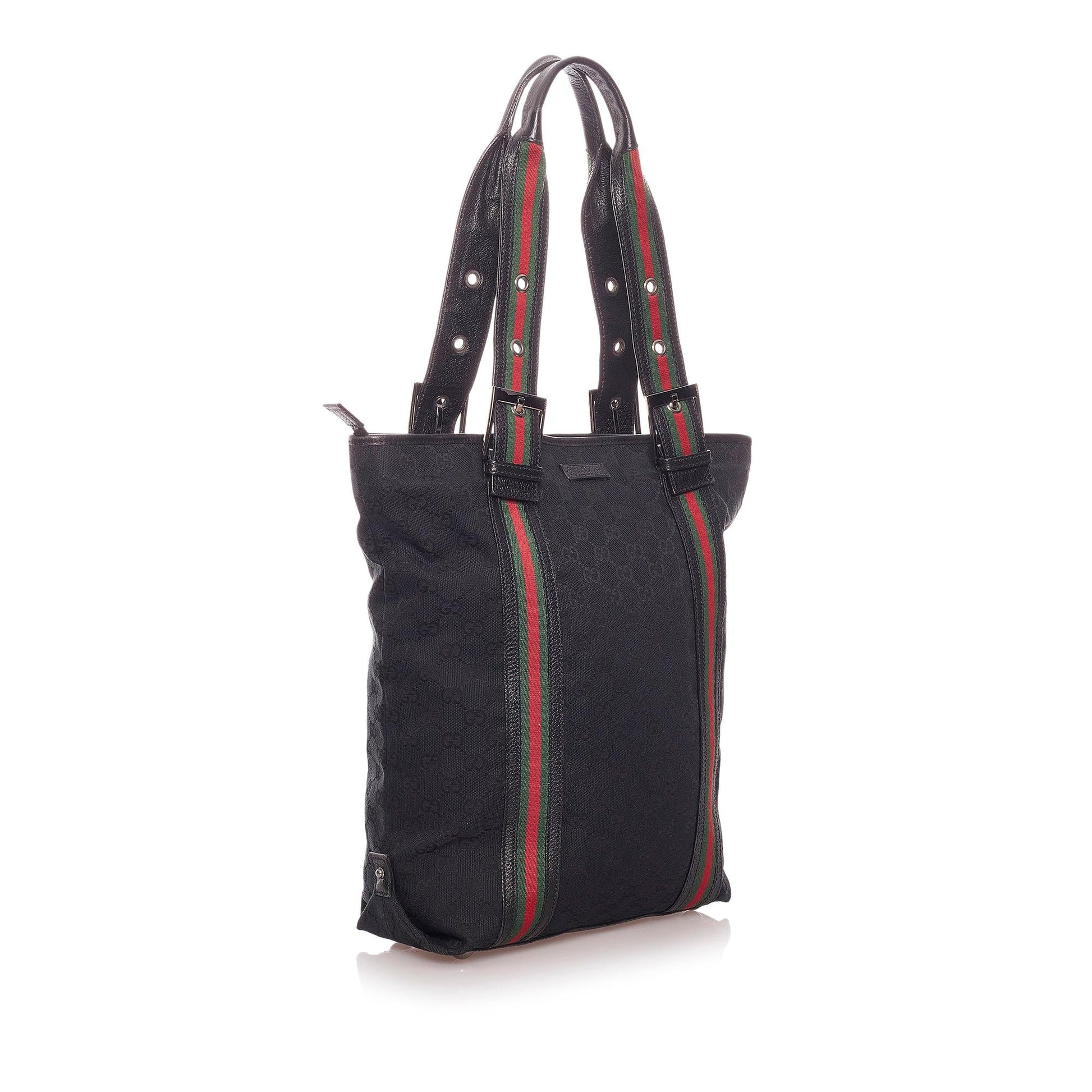 Gucci Web Nylon Tote Style 2