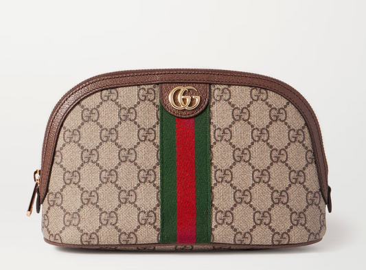 Gucci Caro Leather Canvas Clutch