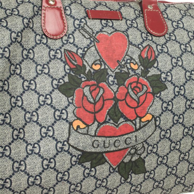 Gucci Monogram Caro Leather Canvas Handbag