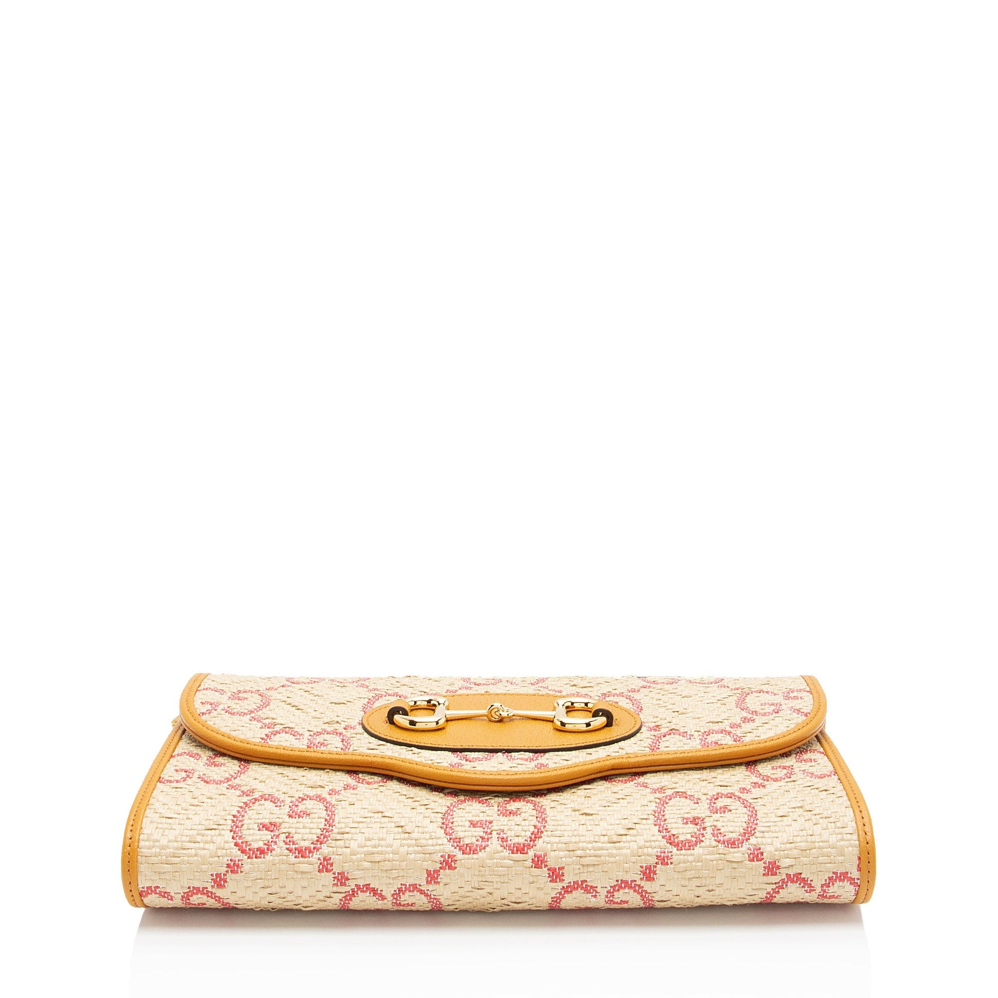 Gucci GG Raffia Horsebit 1955 Small Shoulder Bag