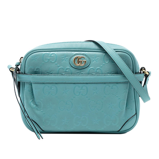Gucci GG Star Embossed Leather Crossbody