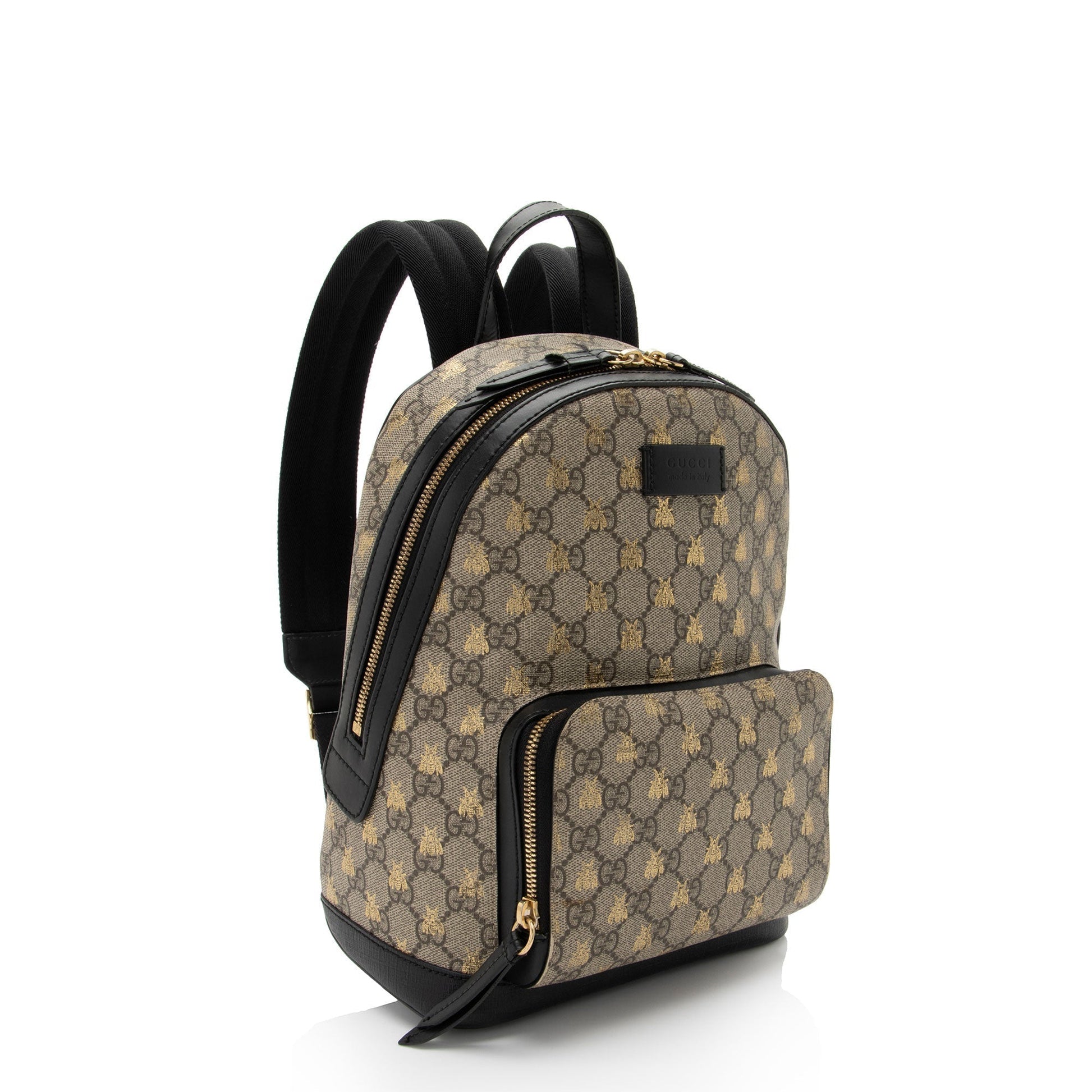 Gucci Nylon Leather Canvas Shoulder Bag