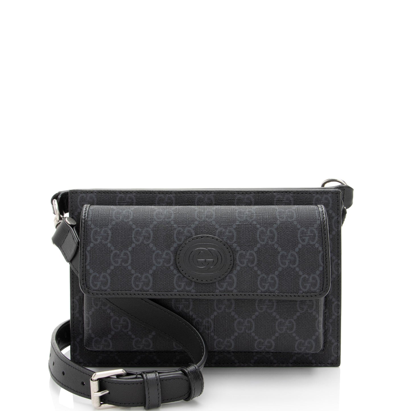 Gucci Leather Canvas Shoulder Bag