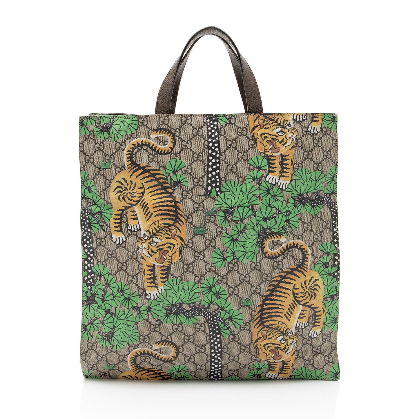 Gucci Leather Canvas Tote