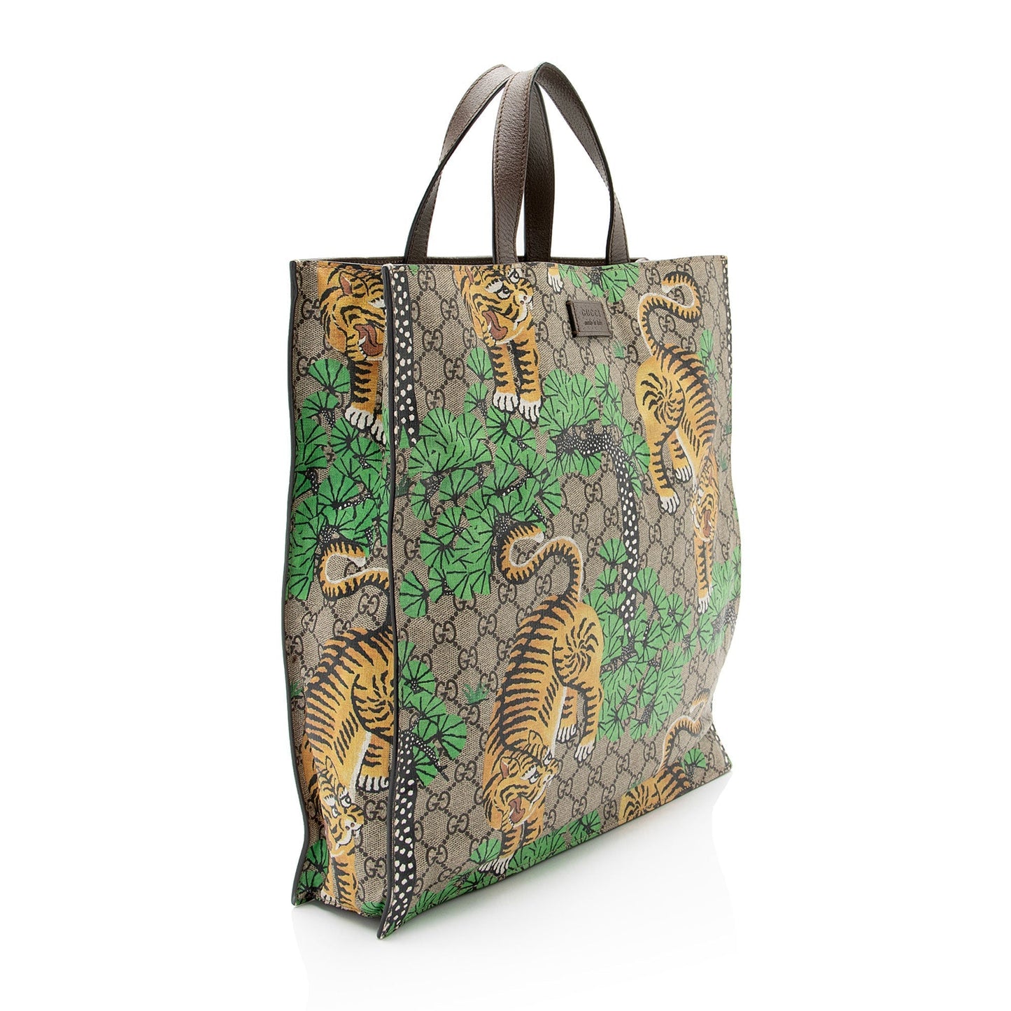 Gucci Leather Canvas Tote