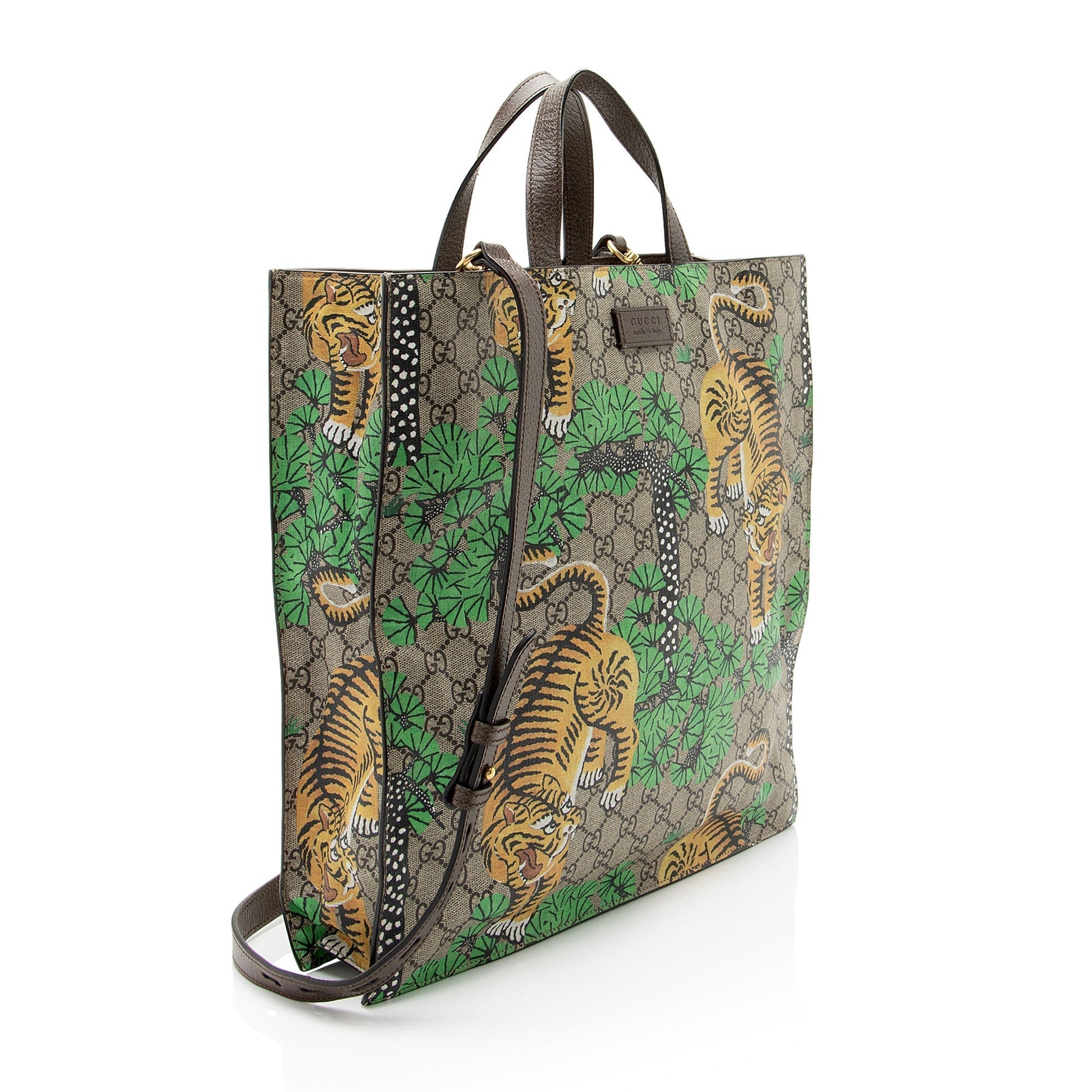 Gucci Leather Canvas Tote