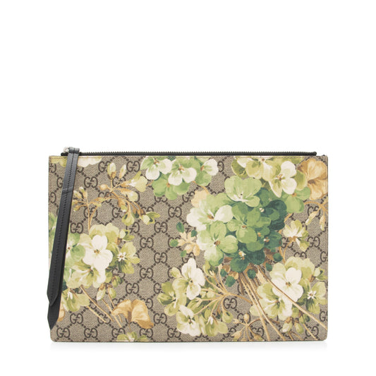 Gucci GG Supreme Blooms Large Pouch (SHF-hBZimk)