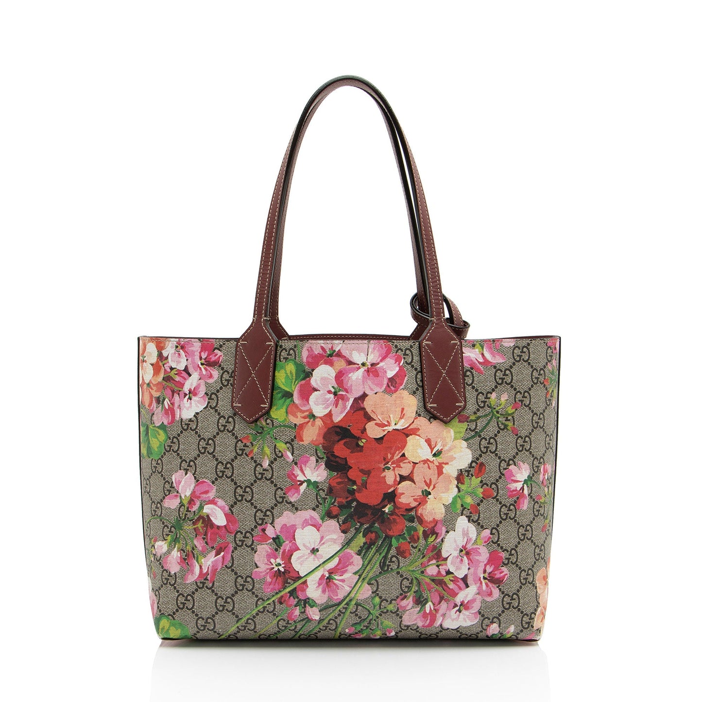 Gucci GG Supreme Blooms Reversible Small Tote (SHF-pljks3)