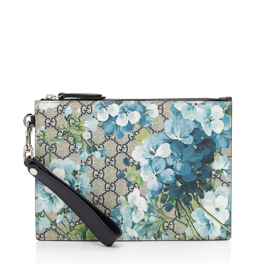Gucci Pochette Leather Canvas Clutch