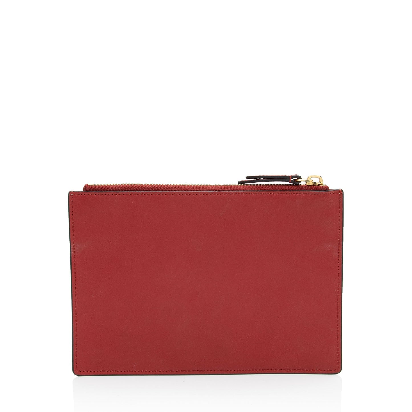 Gucci Pochette Leather Canvas Clutch