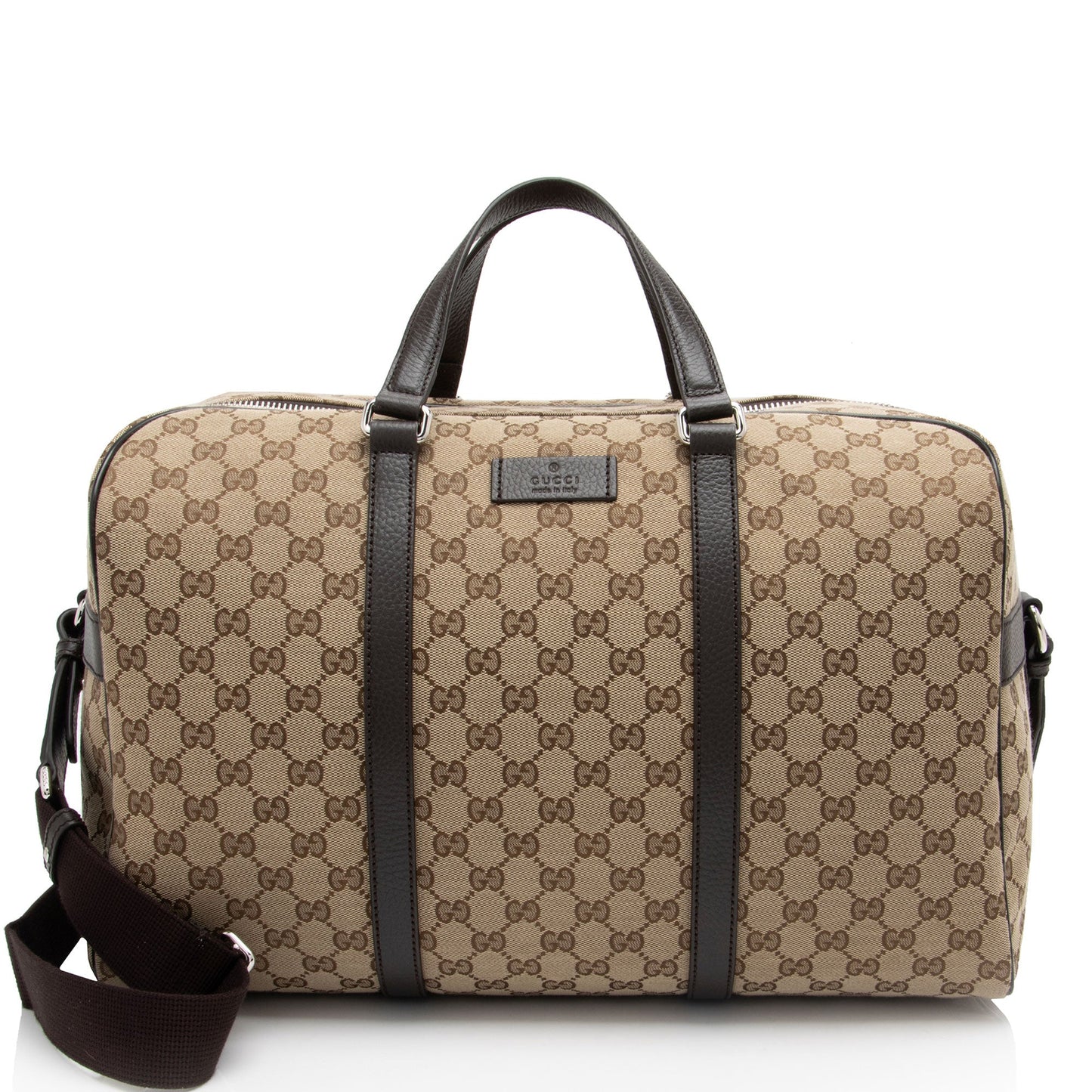 Gucci Leather Canvas Shoulder Bag