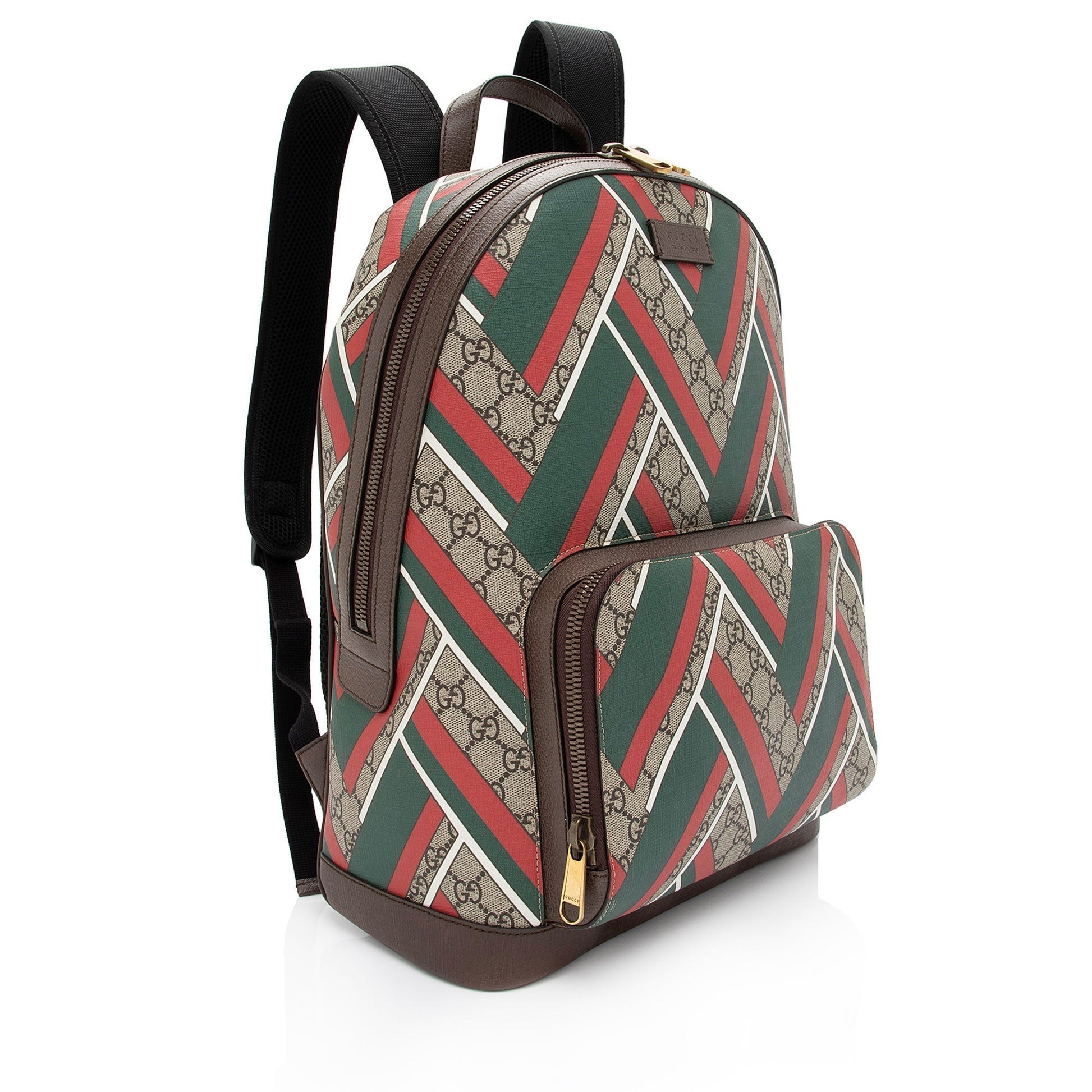 Gucci Nylon Leather Canvas Shoulder Bag