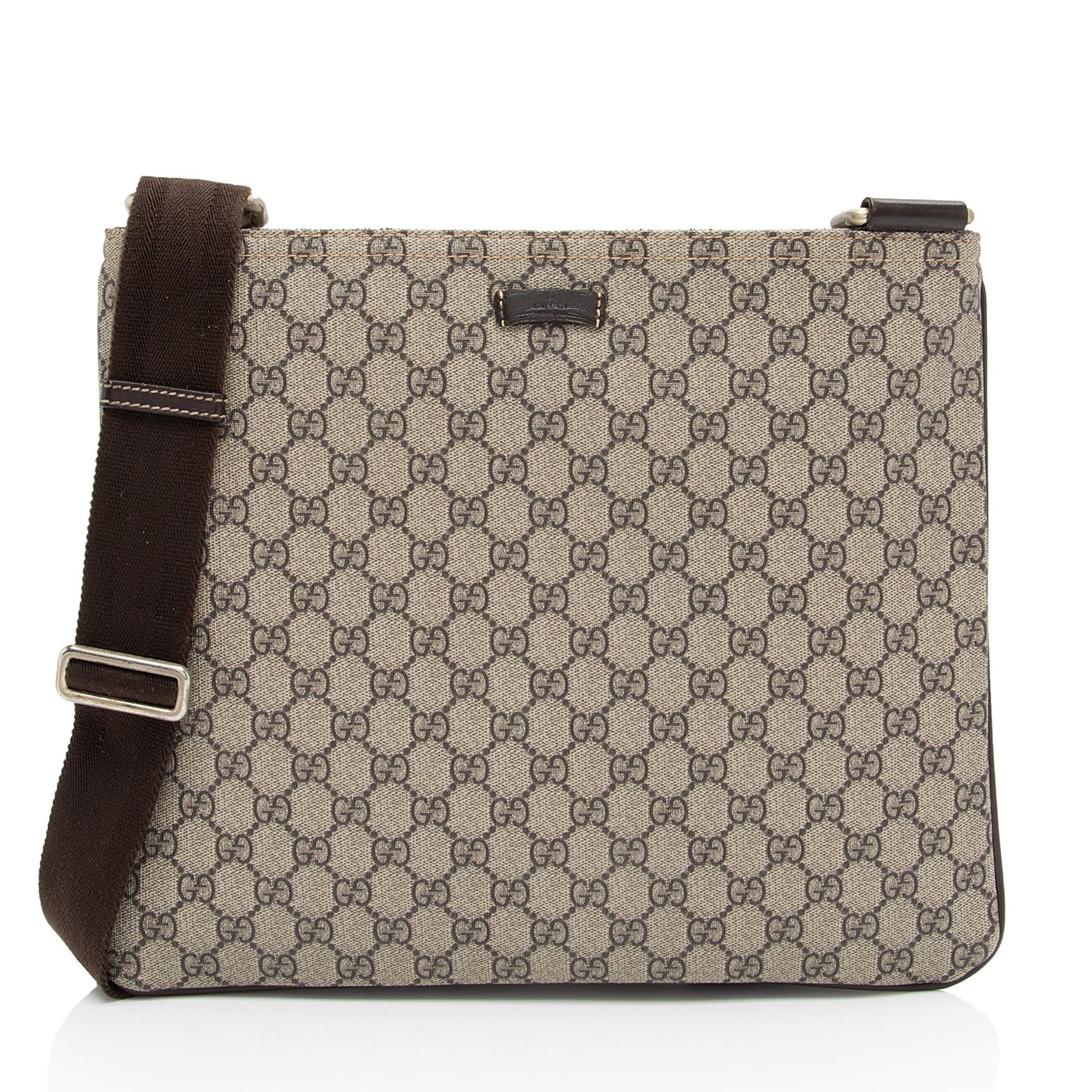 Gucci Nylon Leather Canvas Shoulder Bag