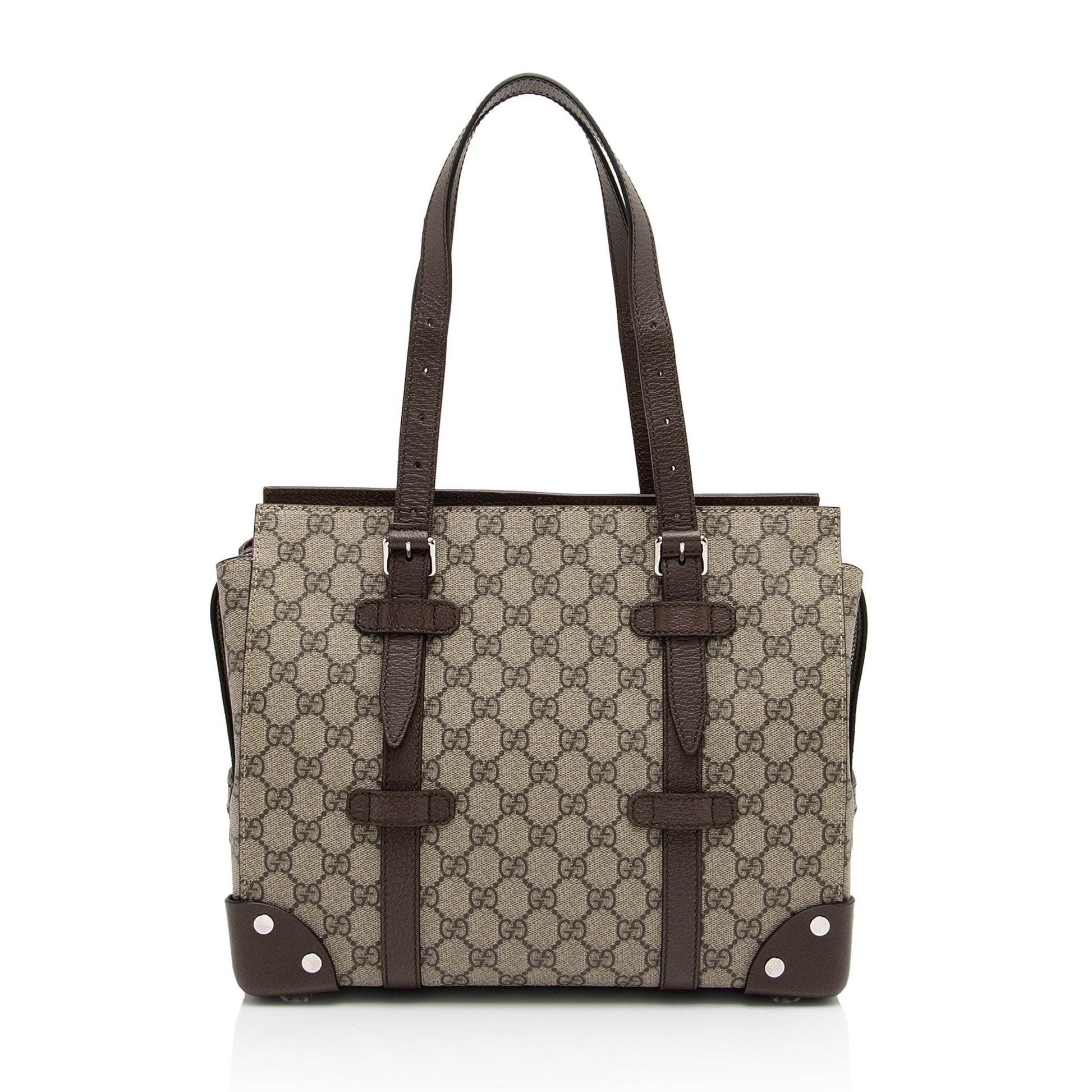 Gucci Leather Canvas Tote