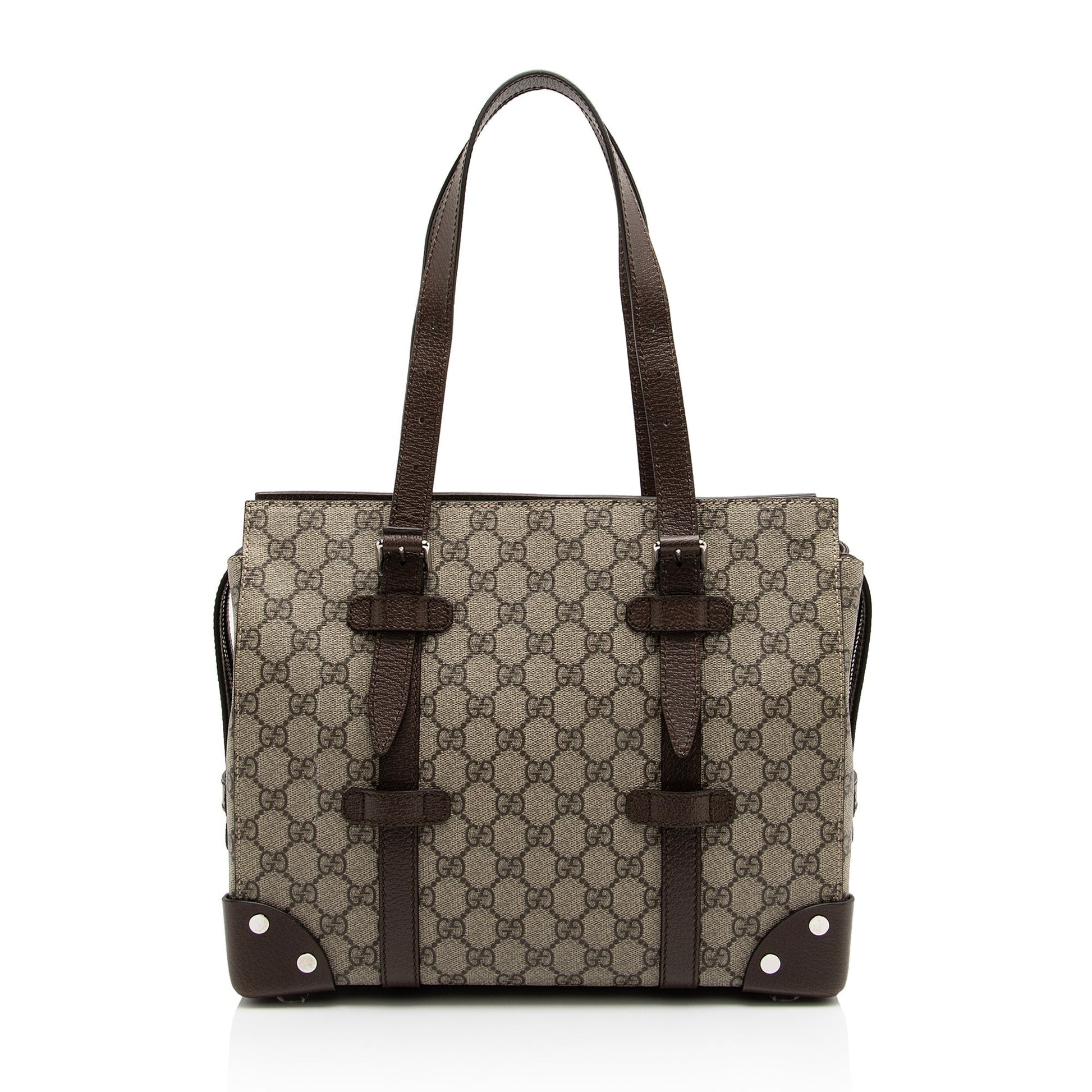 Gucci Leather Canvas Tote