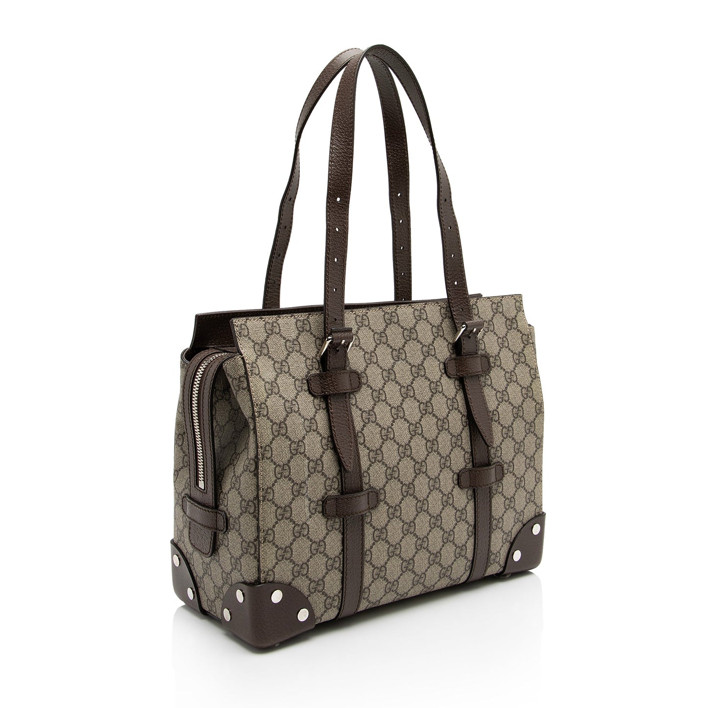 Gucci Leather Canvas Tote