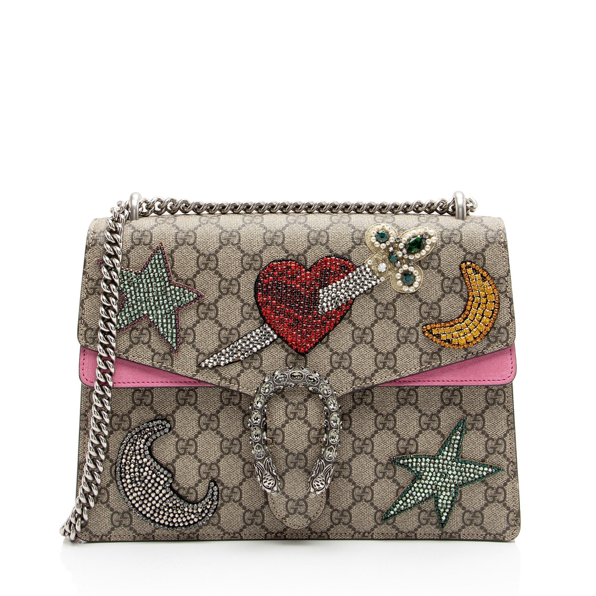 Gucci Leather Canvas Shoulder Bag