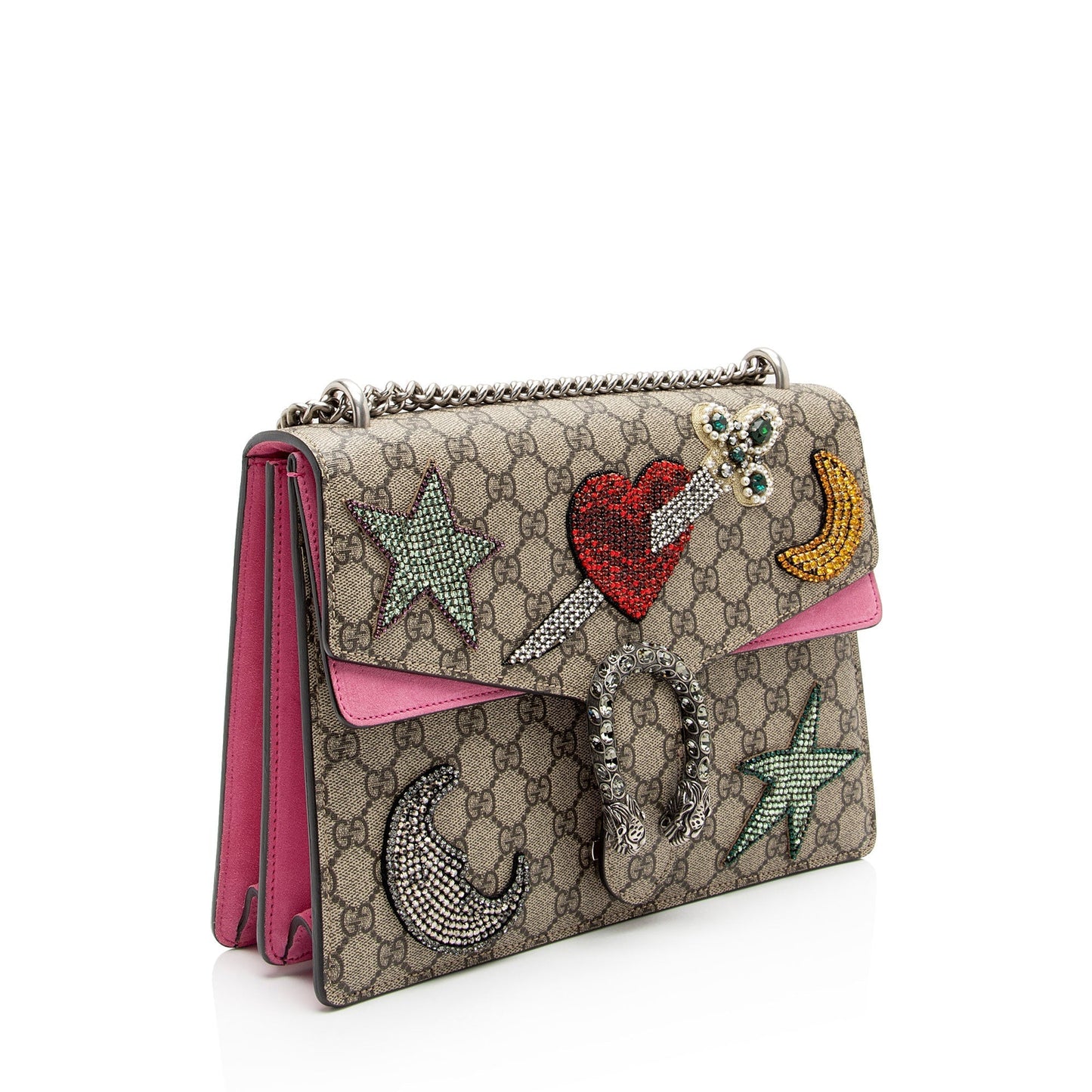 Gucci Leather Canvas Shoulder Bag