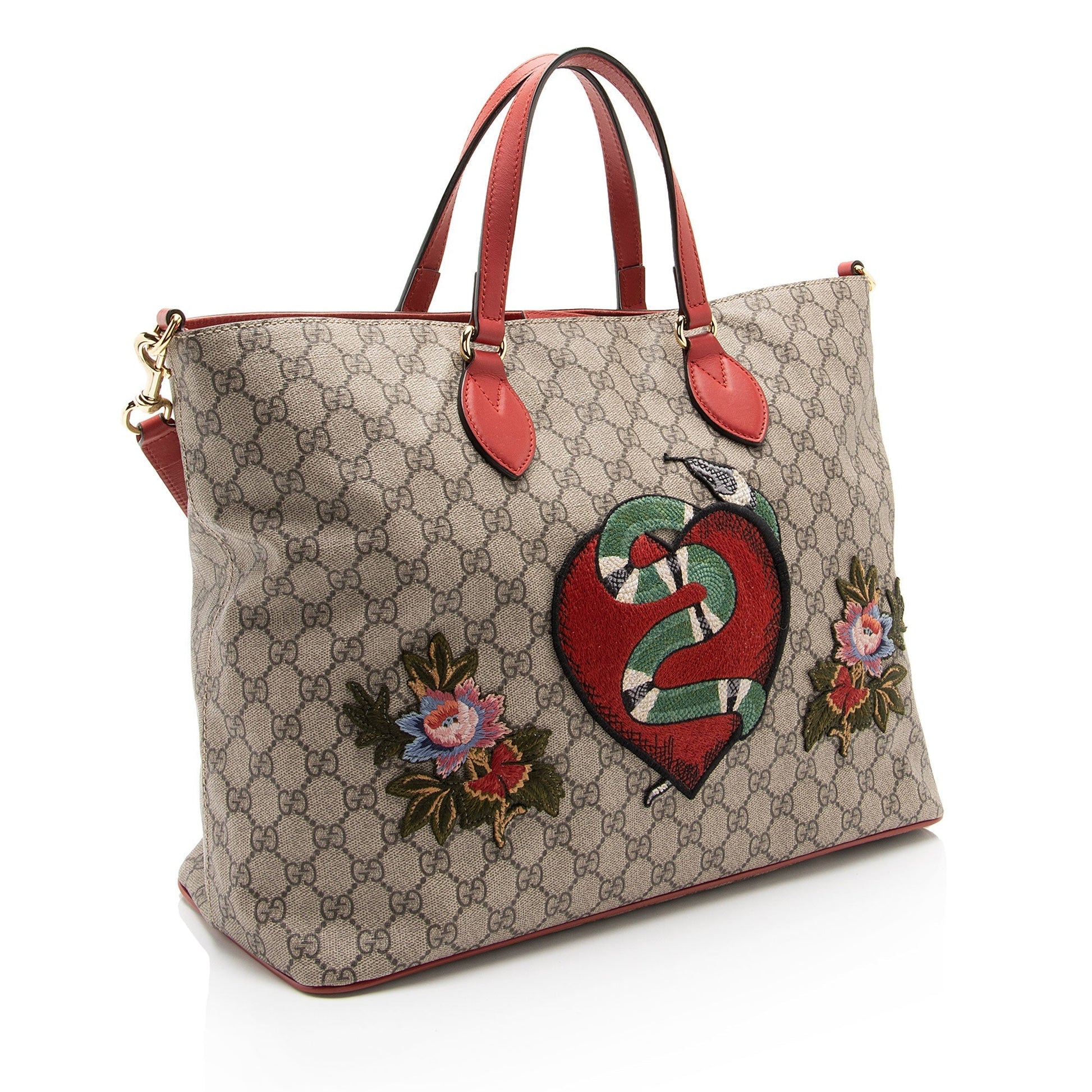 Gucci Leather Canvas Tote
