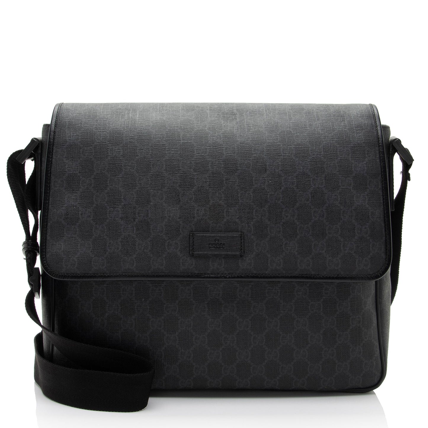 Gucci Nylon Leather Canvas Shoulder Bag