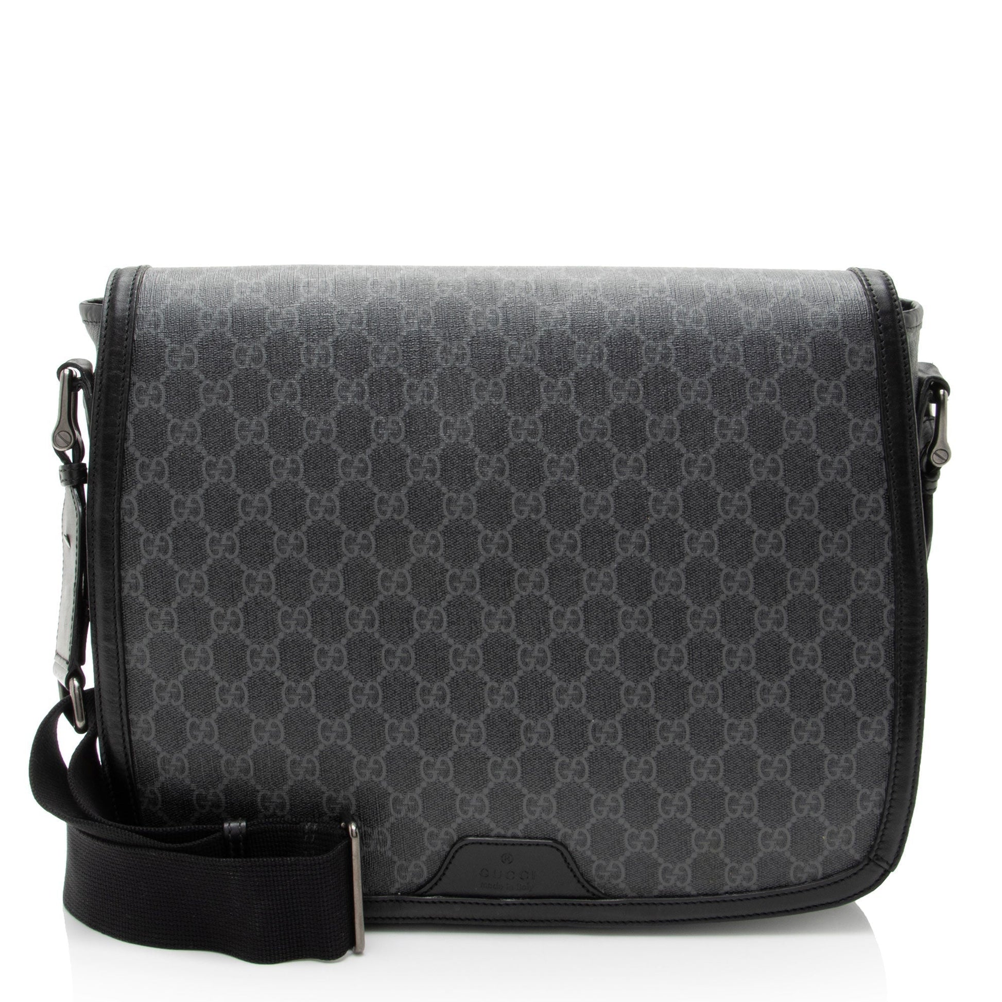 Gucci Nylon Leather Canvas Shoulder Bag
