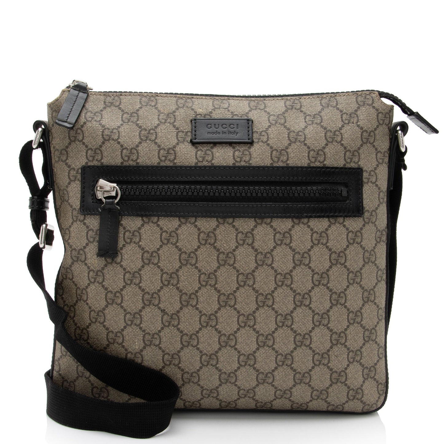 Gucci Nylon Leather Canvas Shoulder Bag