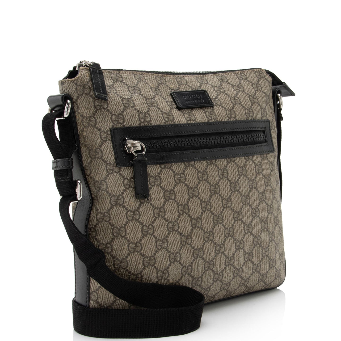 Gucci Nylon Leather Canvas Shoulder Bag