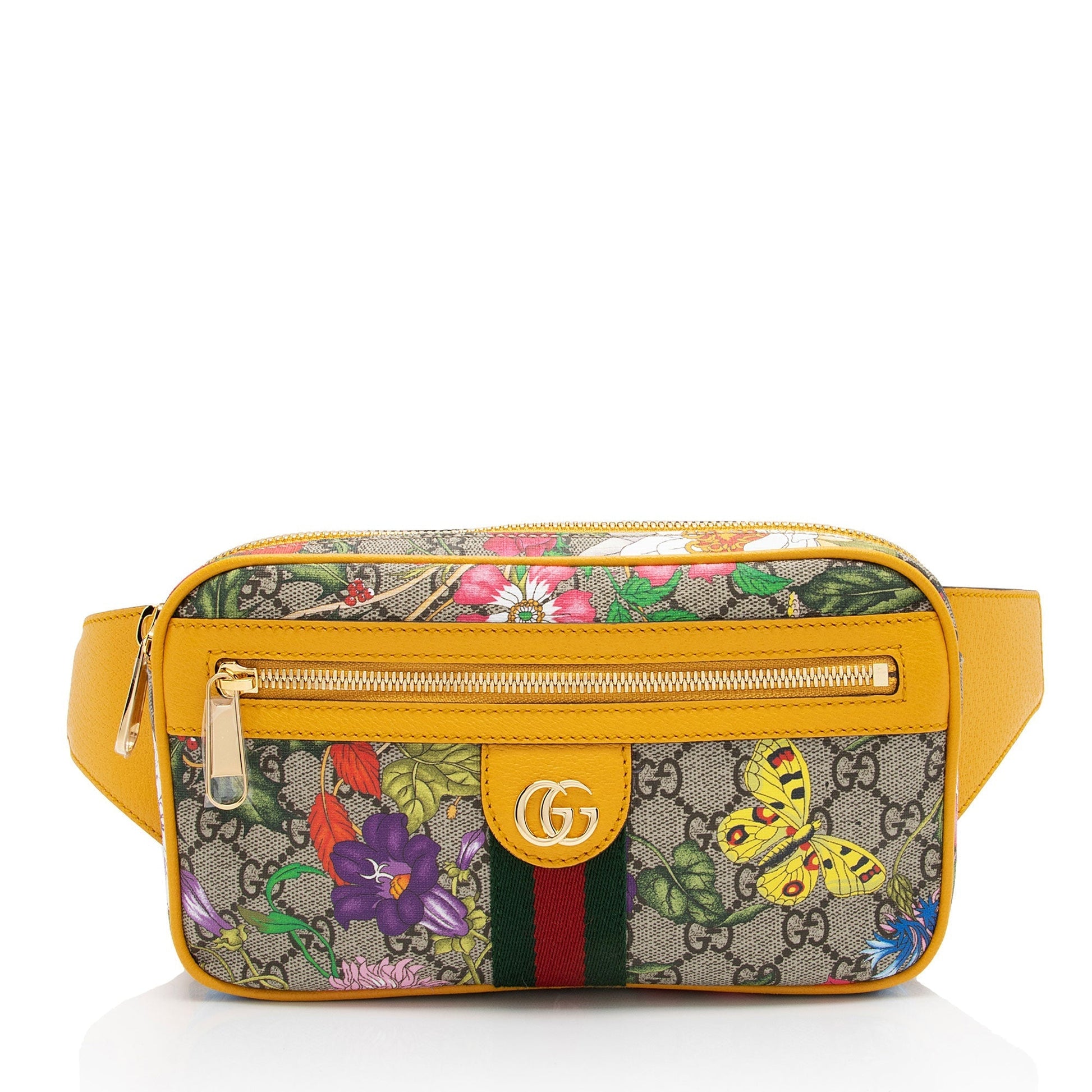 Gucci Nylon Leather Canvas Shoulder Bag