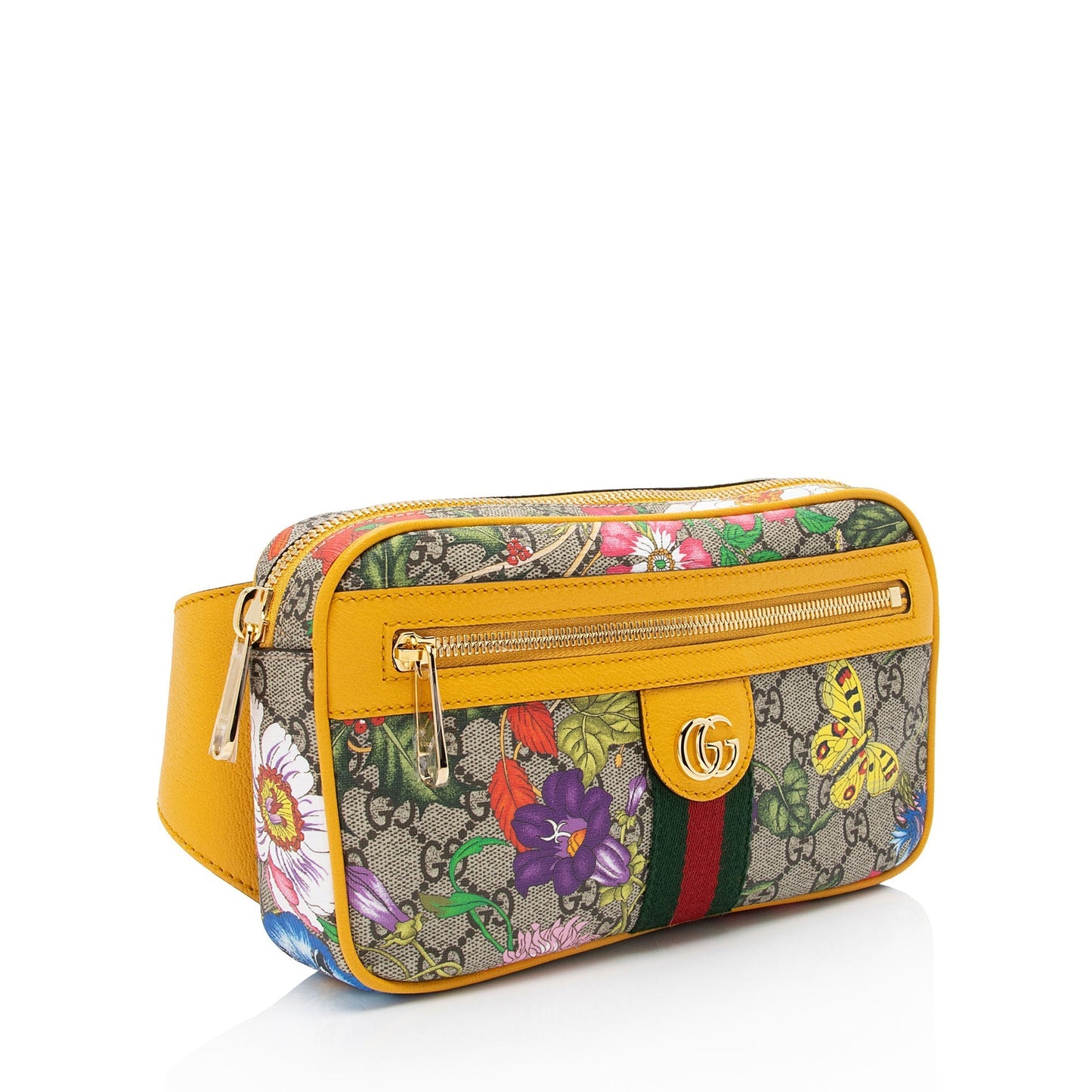 Gucci Nylon Leather Canvas Shoulder Bag