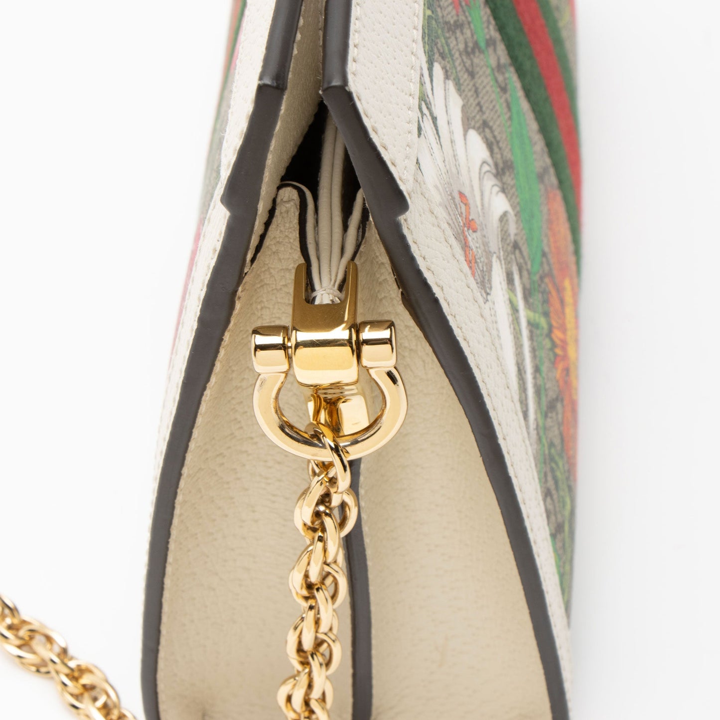Gucci GG Supreme Flora Ophidia Medium Chain Shoulder Bag