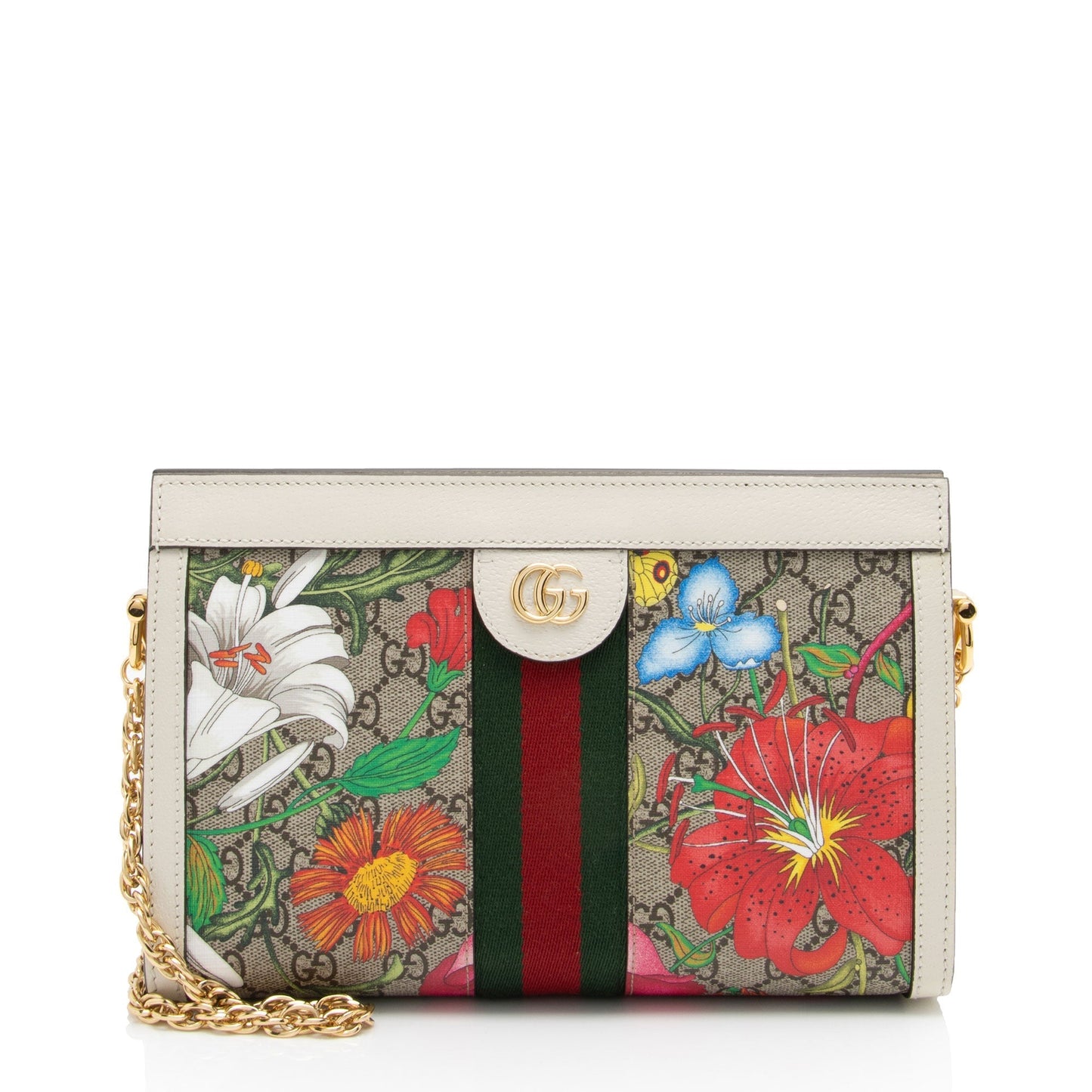 Gucci Nylon Leather Canvas Shoulder Bag