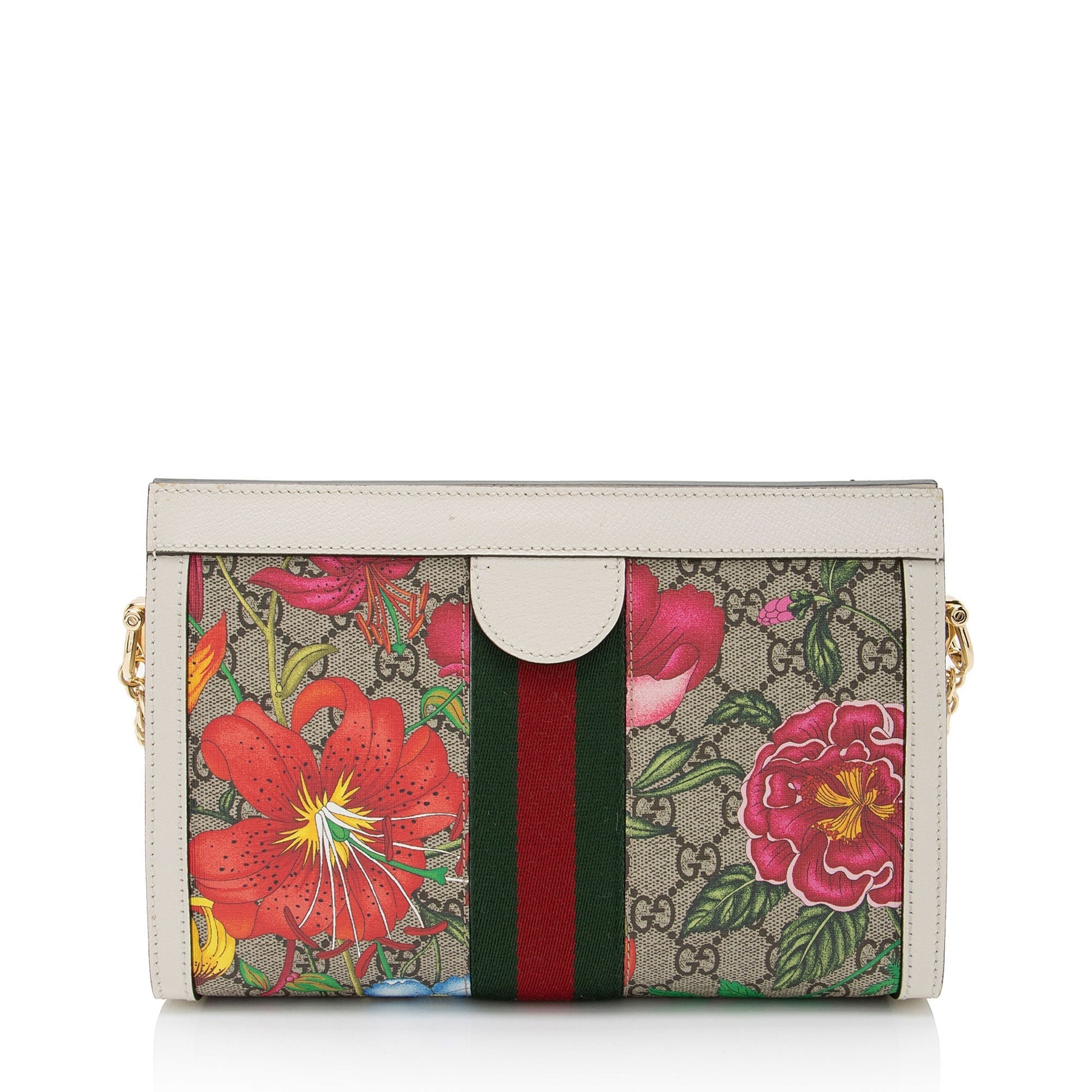 Gucci Nylon Leather Canvas Shoulder Bag