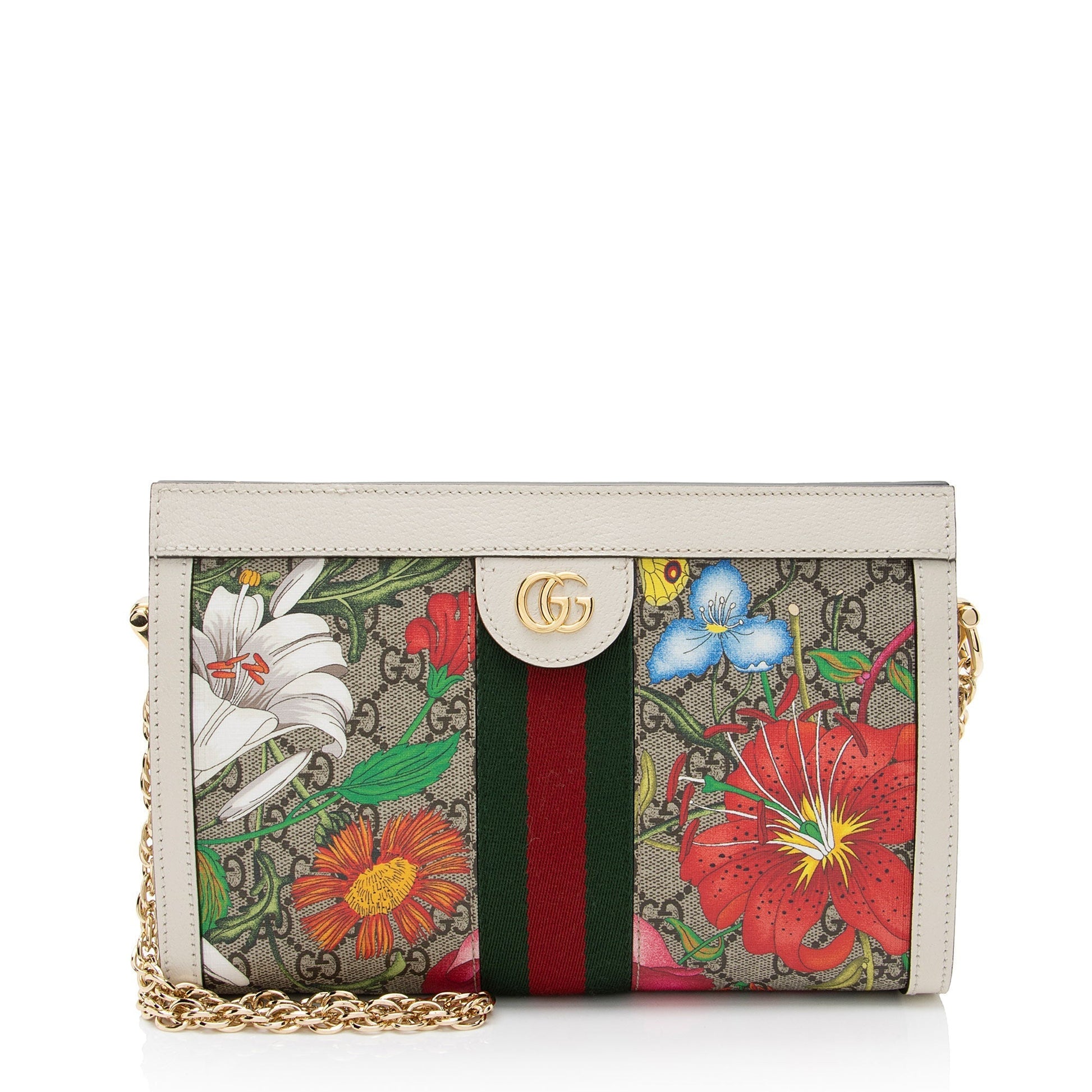 Gucci Nylon Leather Canvas Shoulder Bag