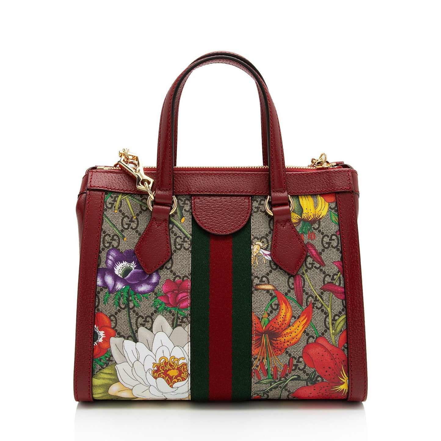 Gucci Nylon Leather Canvas Tote