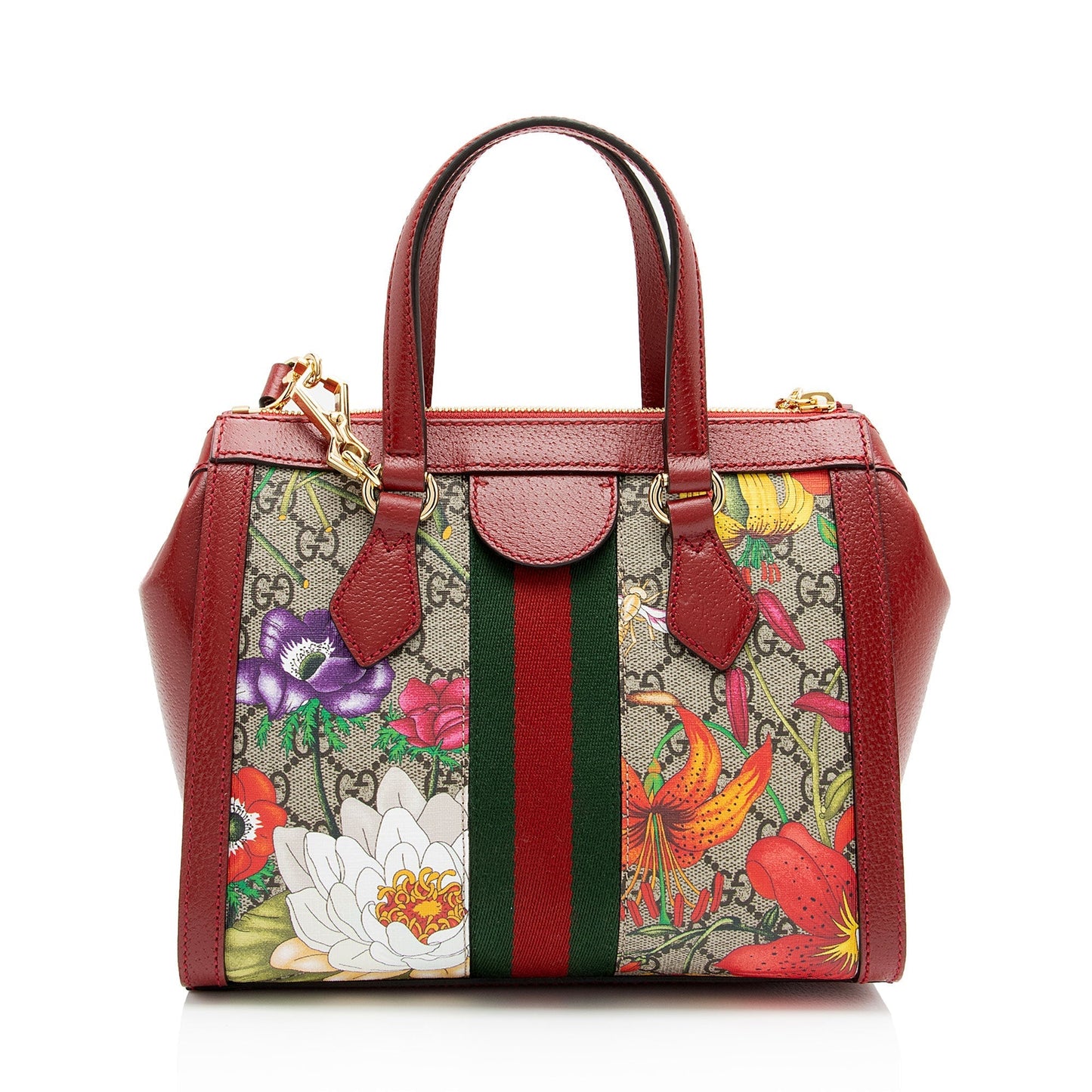 Gucci Nylon Leather Canvas Tote